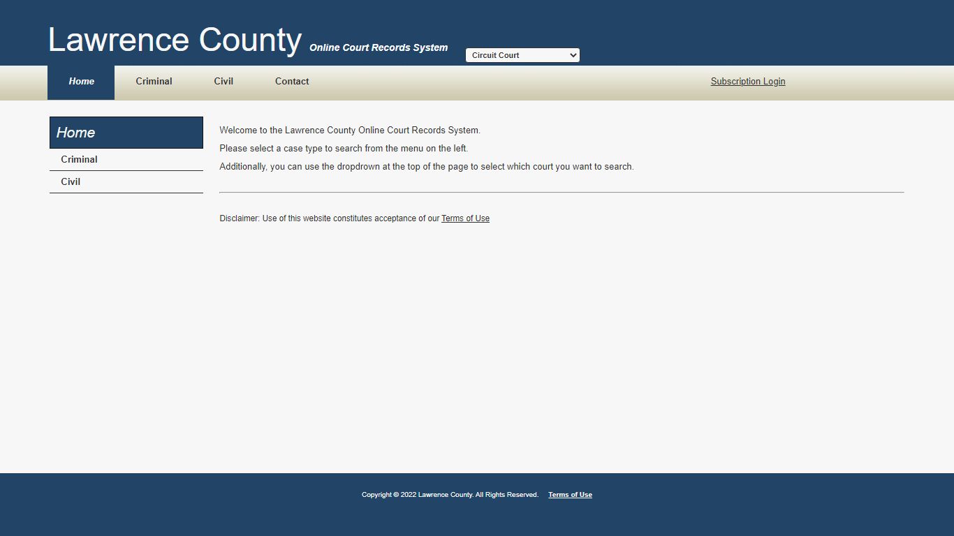 Lawrence County - Online Court Records