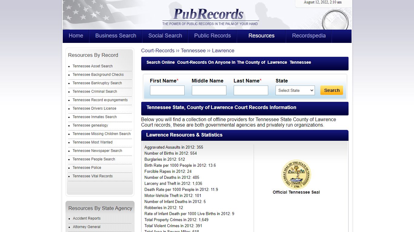 Lawrence County, Tennessee Court Records